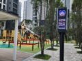 충주 신도시 삼일파라뷰그랜드 센트럴 아파트 놀이터 앞 미세먼지 신호등 설치
